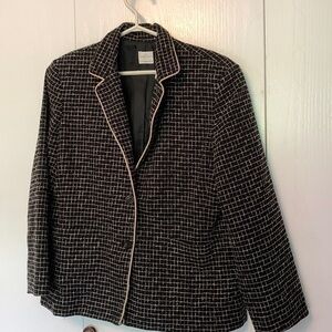 Emma James checker blazer black white size 12